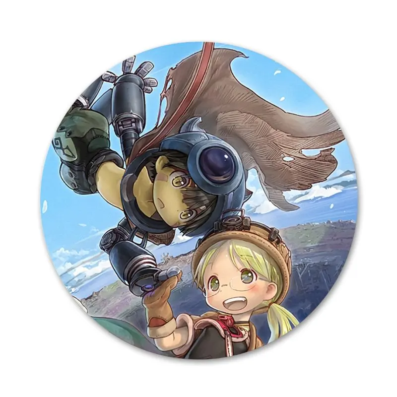 58 мм сделано в бездне аниме значки металлические для детской одежды