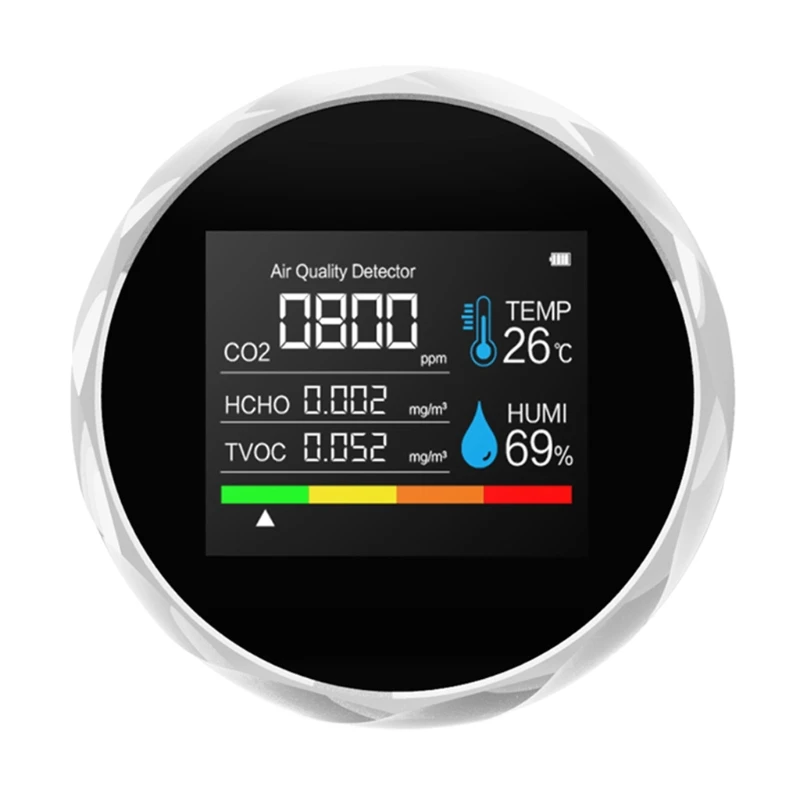 

Детектор газа 2021 Co2, Многофункциональный измеритель, домашний монитор качества воздуха, тестер температуры и влажности, ЖК-дисплей X7XD