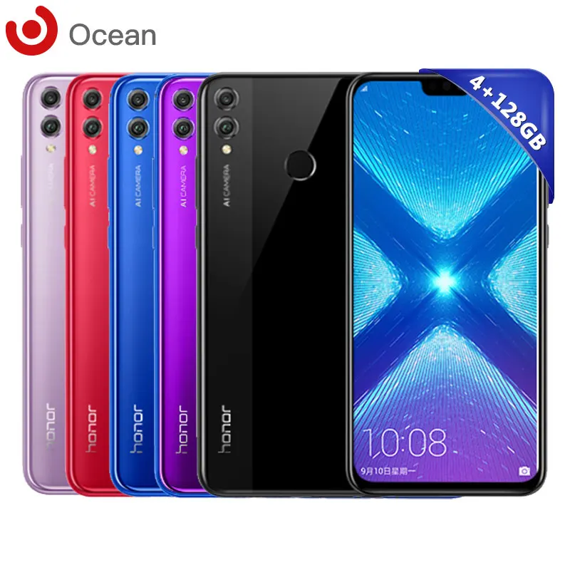 Оригинал Honor 8X 8 X смартфон Kirin 710 4 Гб ОЗУ 128 ПЗУ 6 5 дюймов Восьмиядерный экран