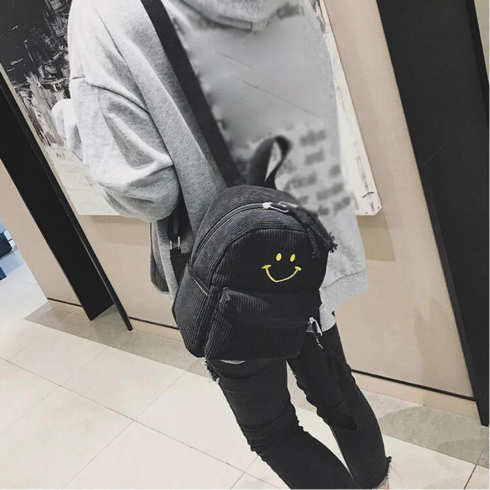 Женский вельветовый рюкзак Aelicy милый однотонный маленький для девочек