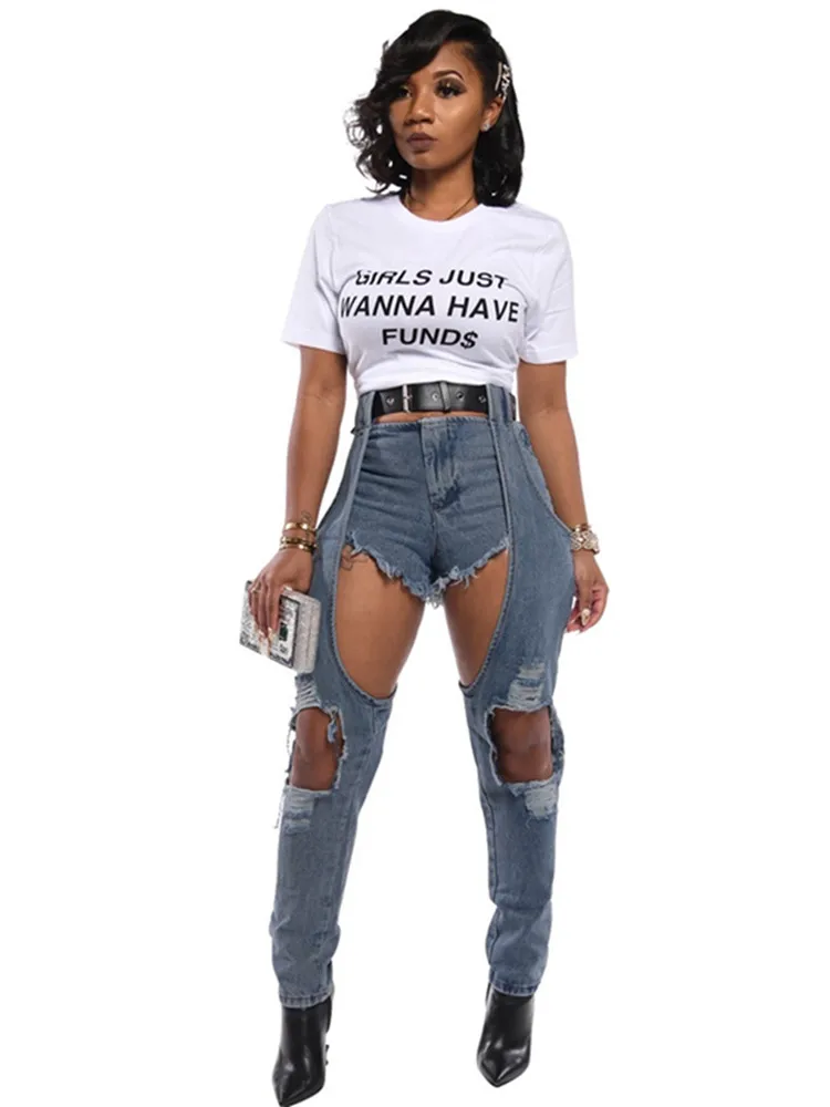 Джинсы-бойфренды женские с высокой талией рваные винтажные | Женская одежда