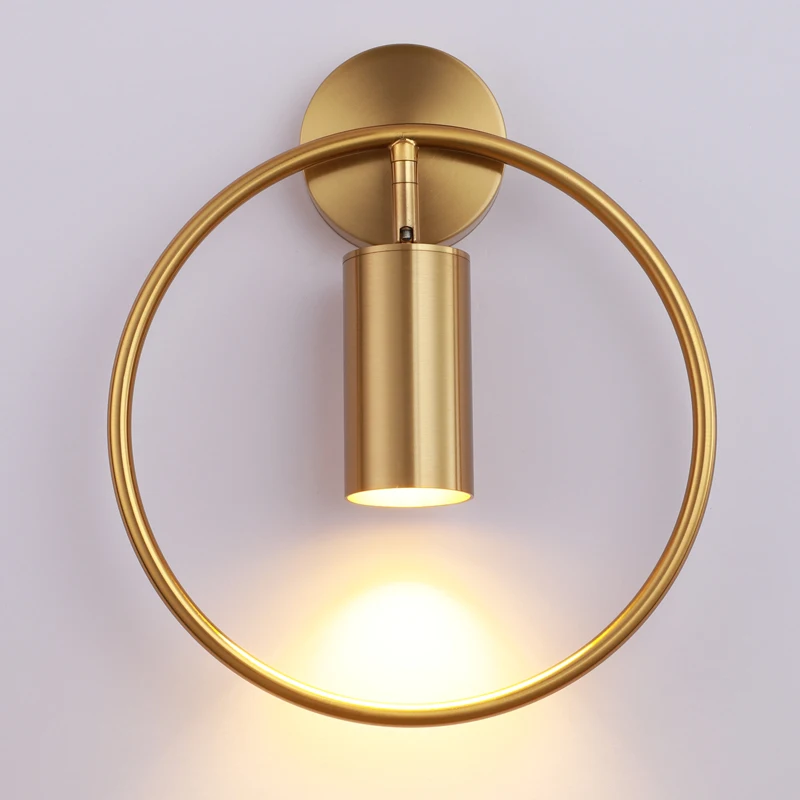 

Post-modern Luxury Golden Led Wall Lamp Ac95-260v Livinng Room Bedroom Bedside Aisle Sconce Wall Lights Indoor Lighting Fixtures