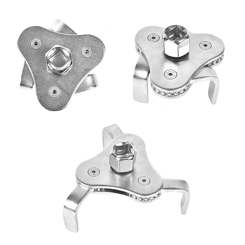 

Adjustable Oil Filter Wrench,Removal Tool, 3/8 Inch & 1/2 Square Drive Socket,3-Jaw Design,Universal Oil Filter Wrench