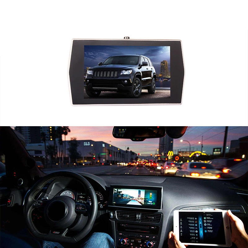 Двойной объектив 1080P HD4.0 дюймов ЖК-дисплей Супер широкоугольный Автомобильный