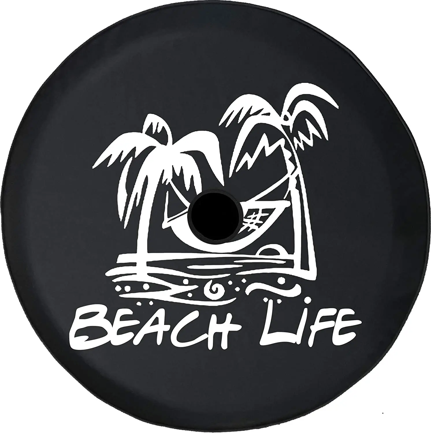 

Caps Supply JL Tire Cover Beach Life Palm Trees (Fits: JL Accessories Sport with Back-Up Camera) 32 Inch 245/75r17, 255/70r18