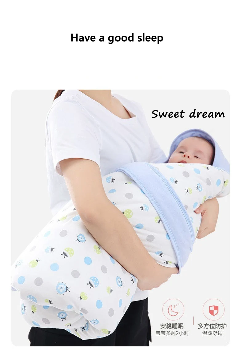 

90cm/35inch Blanket Newborn Baby Sleeping Bag Bed Swaddling Wrap Cotton Cocoon Swaddle Spring Quilting Babies Envelope Autunm