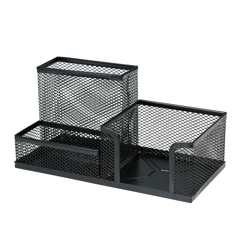 Держатель для ручек 3 отделения органайзер стола металлическая сетка офисный