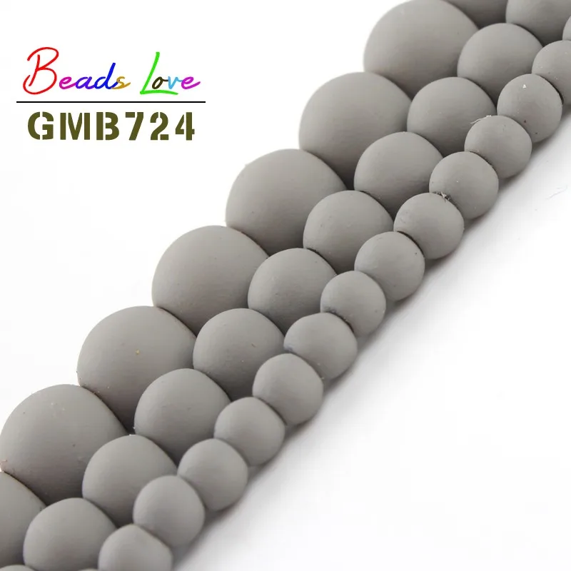 Круглые Бусины Из Гематита и натурального каучука 4/6/8 мм 15 дюймов | Украшения