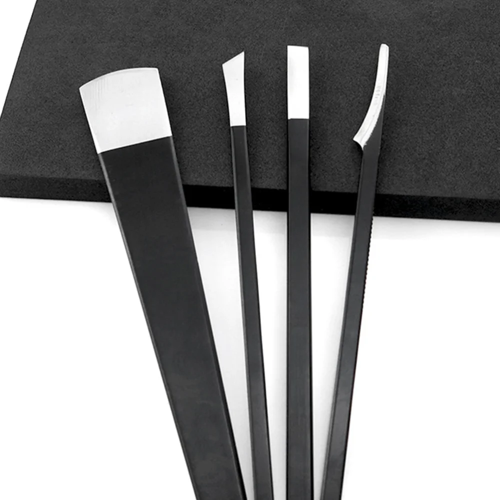 

4Pcs Nail Files Salon Trimmers Pedicure Cutters Nail Foot Care Supplies (Black)