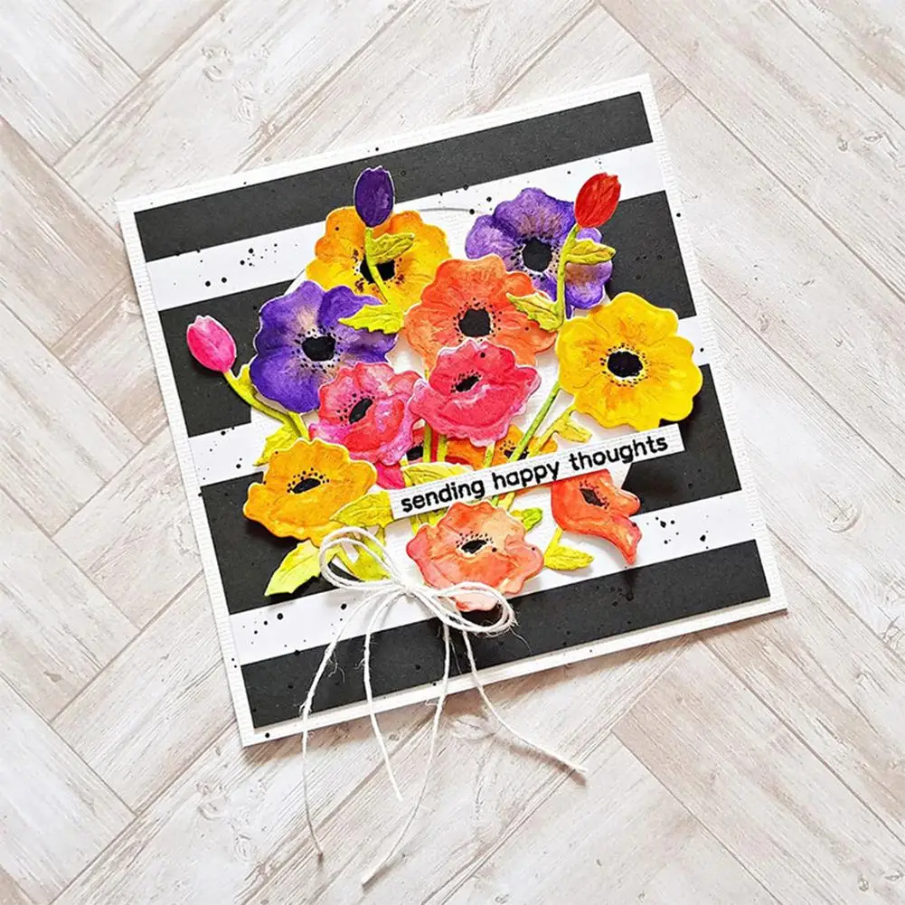 Прозрачный в форме металлического цветка резки шаблон-заготовка для ручная