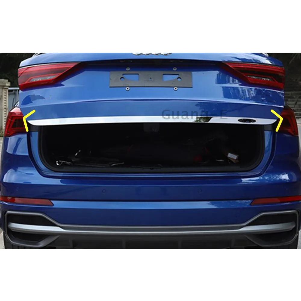 Для Audi Q3 F3 крышка автомобиля из нержавеющей стали задняя дверь Нижняя крышка багажника отделка задних фонарей 1 шт