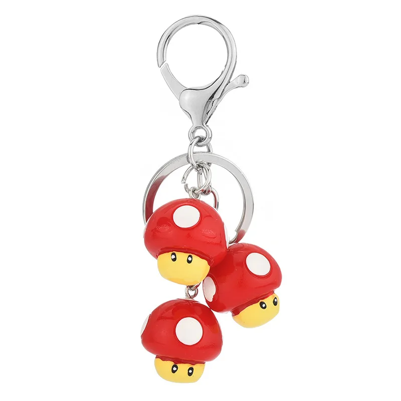 Новая Мода Анимация брелок с рисунком из игры Супер Марио милый Гриб деликатес