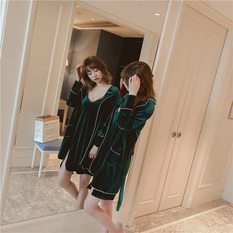 Банный халат с длинными рукавами домашняя одежда сексуальные пижамы для женщин