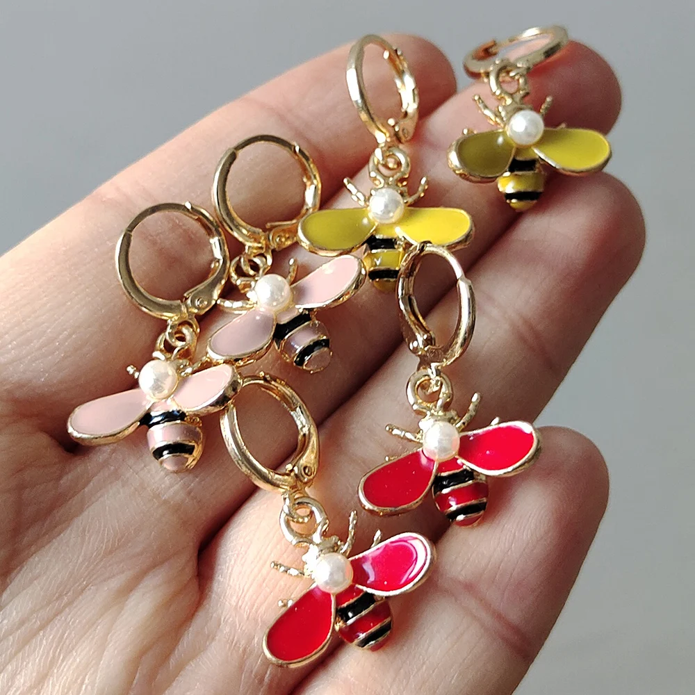 Милые серьги ZX с подвесками в виде медведя когтя бабочки пчелы модные маленькие