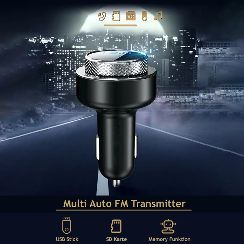 

FM Transmitter Handsfree Wireless TF/U Disk Mp3 Audio Player Wireless Car FM Transmitter Radio MP3 Player USB Charger Adapter