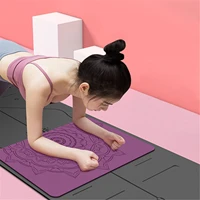 abdominal yoga mat wheel flat support elbow pad with position line non slip carpet for beginner environmental fitness gymnastics