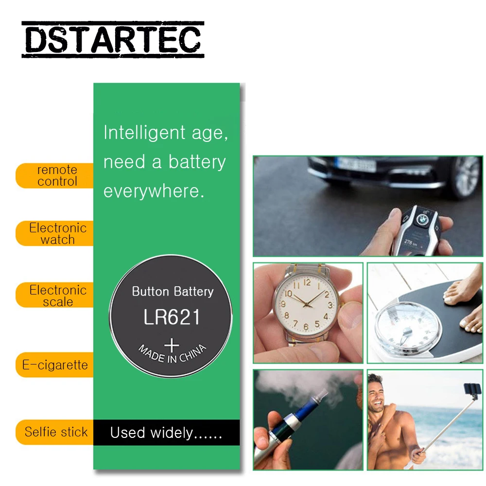 10 шт. 30 мА/ч, 1,55 V AG1 LR621 364 164 531 SR621 SR621SW SR60 SP364 TR621 аккумуляторы таблеточного типа для мобильного часо-игрушки удаленный сотовый Монета Батарея