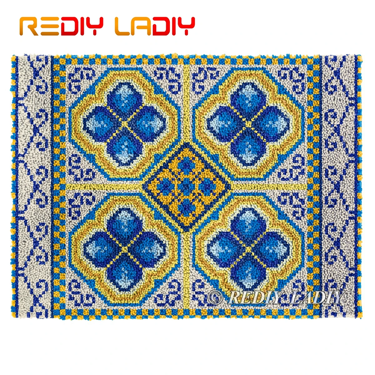 

Latch Hook Rug Geometric Pattern U Plush Wall Tapestry Kits DIY Carpet Rug Chunky Yarn Arts Crochet Floor Mat Home Decor 81*61cm