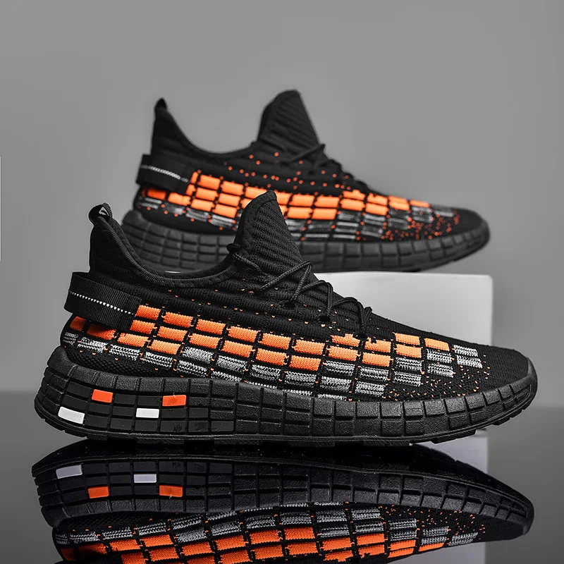 

2021 Summer New Men's Flyknit Casual Shoes Sports Trendy Comfortable Breathable Running Shoes01