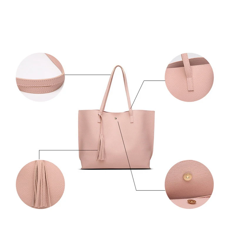 

Fashion Women's Bag European and American style Simple Tote Bag Shoulder Portable Ladies Handbags