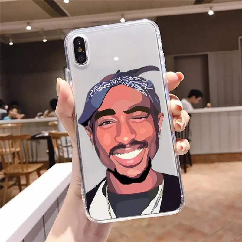 

Rapper 2pac high quality Phone Cases Transparent soft For iphone 5 5s 5c se 6 6s 7 8 11 12 plus mini x xs xr pro max