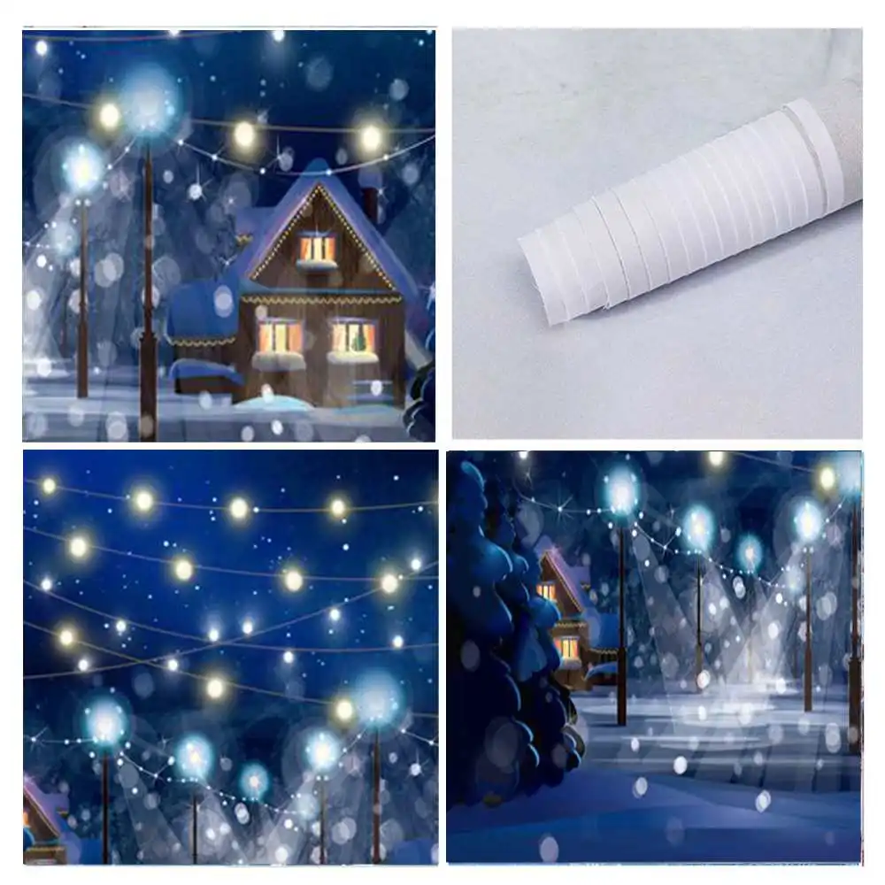 

Christmas Photography Background Vinyl Winter Night Forest Snowflake Santa Claus Backdrop 240x180cm For Photo Studio Party Decor