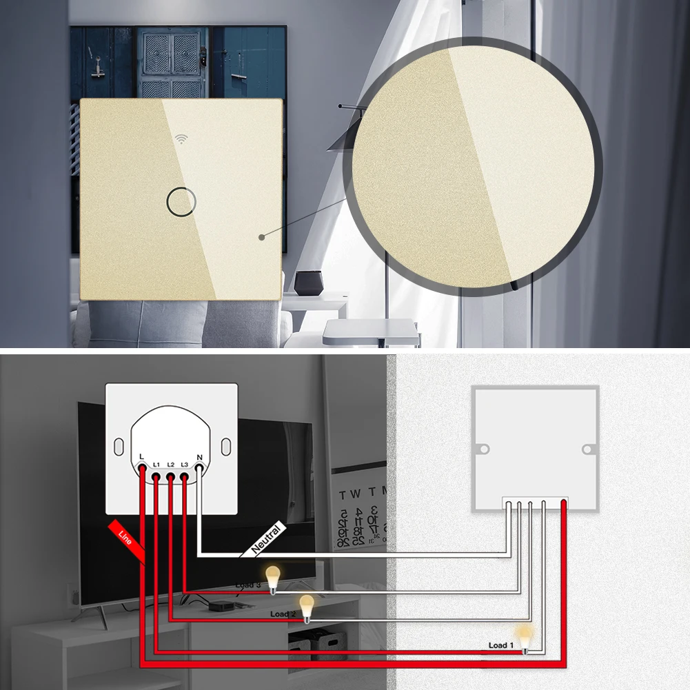 Настенный светильник настенный беспроводной с Alexa Google Home|Выключатели| |