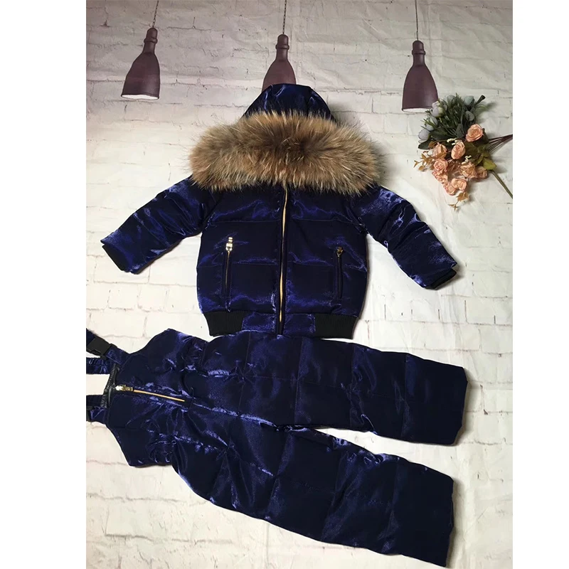 Детские зимние костюмы зимняя пуховая куртка для девочек мальчиков теплая