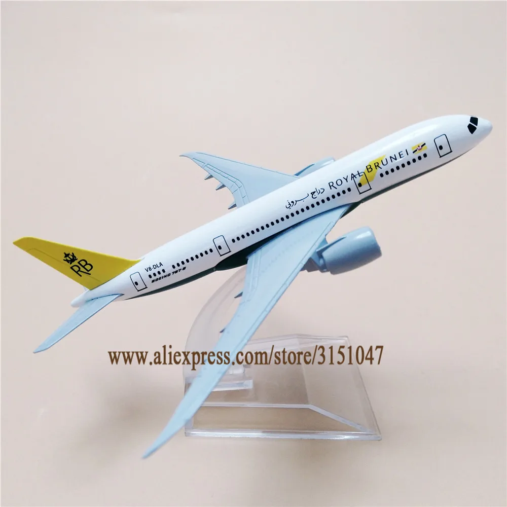 16 см сплав металла воздуха Королевский Бруней модель Boeing 787 B787 самолета Модель W