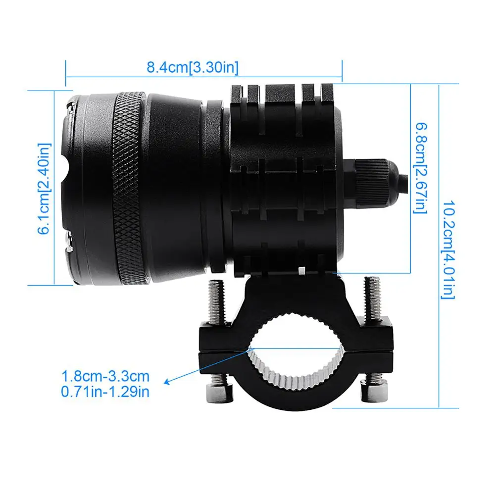 

2Pcs Motorcycle Headlight DC12V 6500k White Super Bright Burst Flash LED Working Light Motorbike LED Headlamp Accessory