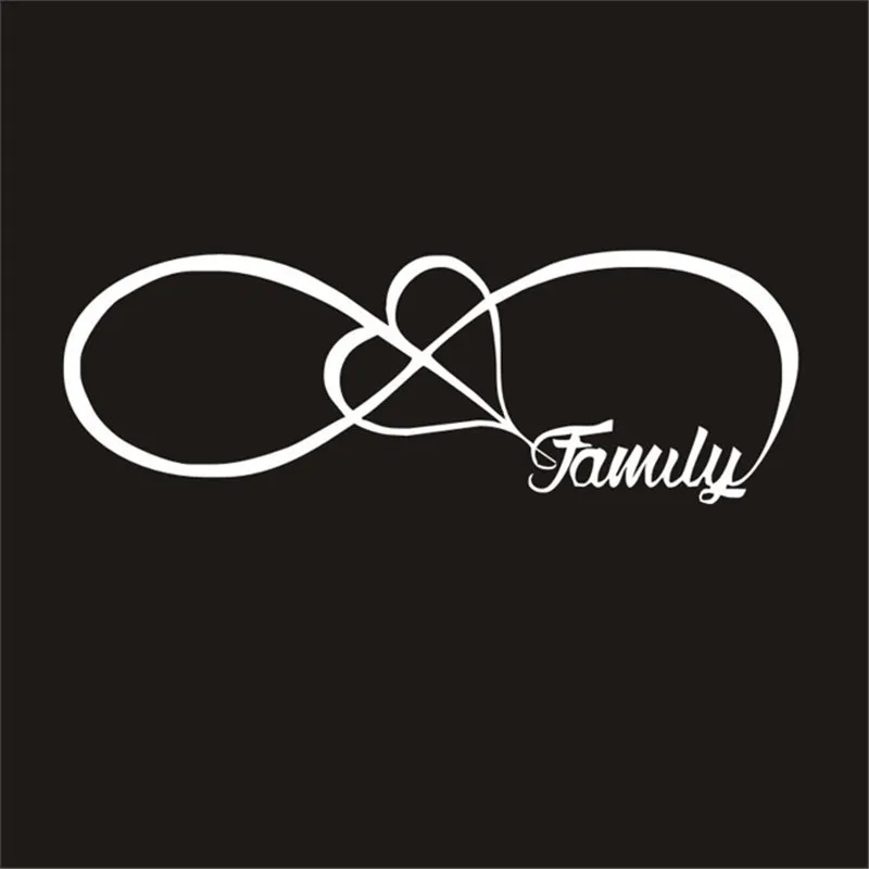 Лидер продаж креативная наклейка для украшения автомобиля Белый Черный семья