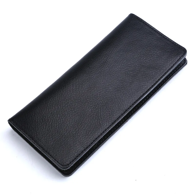 

Women Long Leather Wallets Men Slim Purse Male Money Bag Female Simple ID Credit Card Holder Thin Two Fold Clutch For Ladies