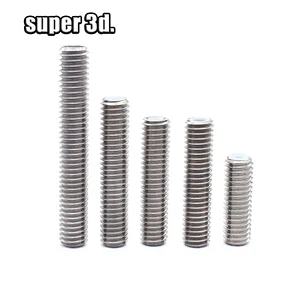 3D принтер M6 18263040 мм MK8, термопробивка, нержавеющая сталь, для 1,75 мм и 3,00, бескорпусная сталь с PTFE трубкой, 5 шт.