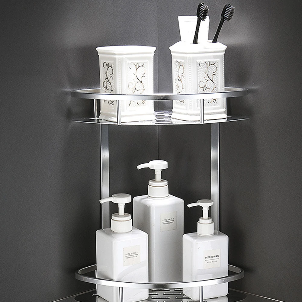 Космическая алюминиевая угловая полка для ванной комнаты полки хранения шампуня