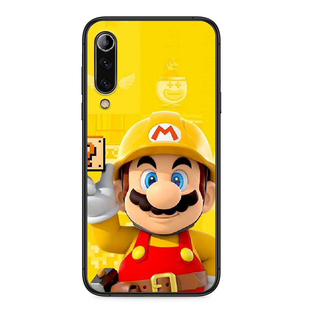 

Super funny cartoon Marios Bros Phone case For Xiaomi Mi note 10 A3 9 MAX 3 A2 8 9 Lite Pro ultra black cover fashion funda