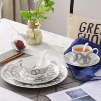 2021 vip dropshipping elegant h mark golden top grade bone china coffee cup european tea cup set and saucer afternoon tea coffee
