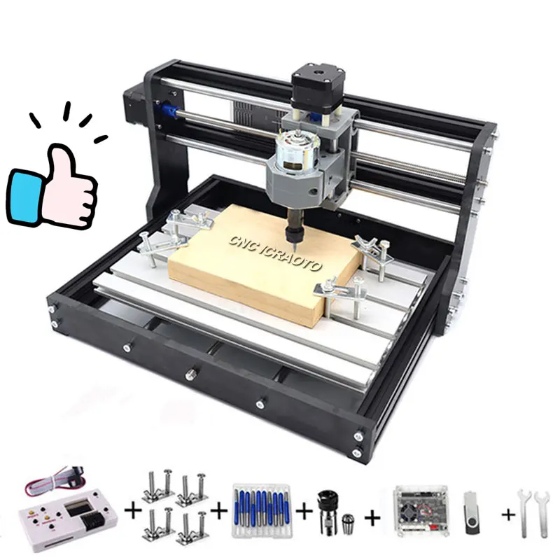 

CNC Router 3018 Upgrade Mini CNC Milling Machine with GRBL 1.1 ER11 3 Axis controller with offline for wood engraving