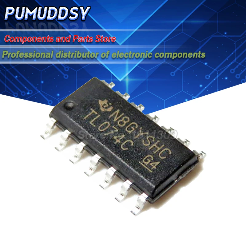 10 шт. TL074CDT TL074 SOP8 SOP TL074C SMD 074C|Интегральные схемы| |