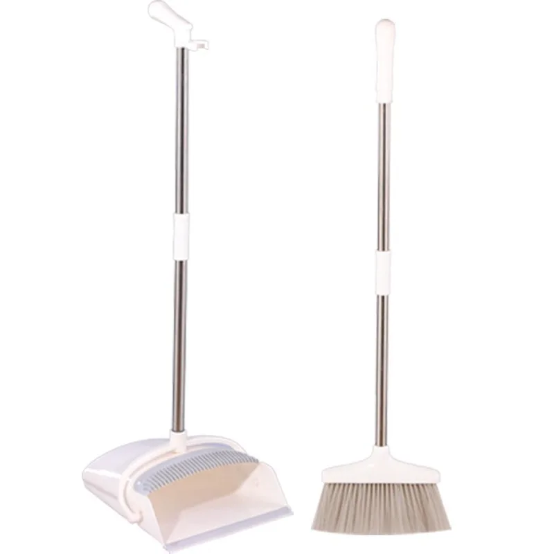 

Windproof Broom Dustpan Set Household Soft Hair Sweeping Pet Hair Collection Serrated Design