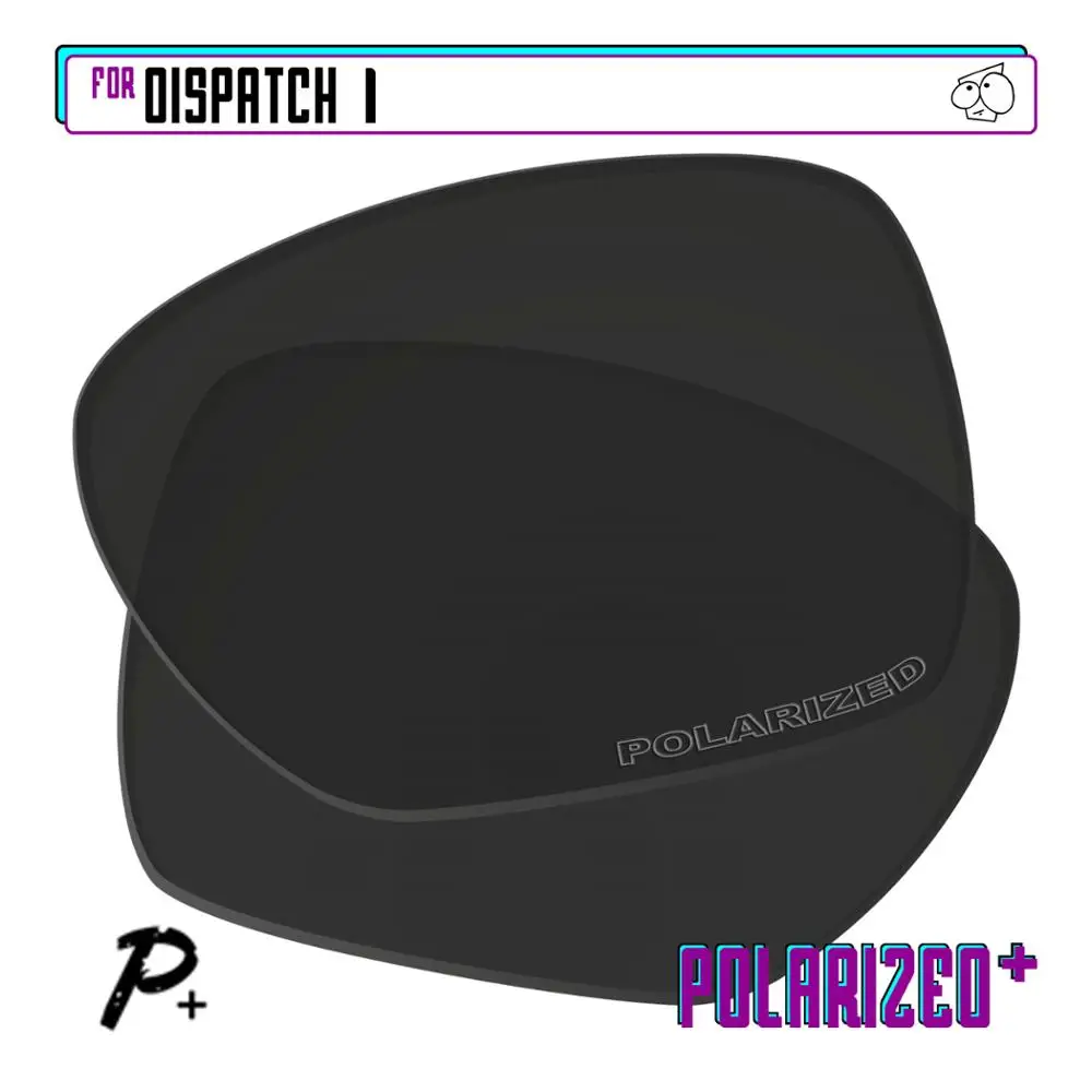 EZReplace Polarized Replacement Lenses for - Oakley Dispatch 1 Sunglasses - Black P Plus