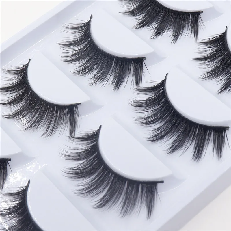 5 пар 3D Искусственные норковые волосы Накладные ресницы Wispies Fluffies Drama натуральные