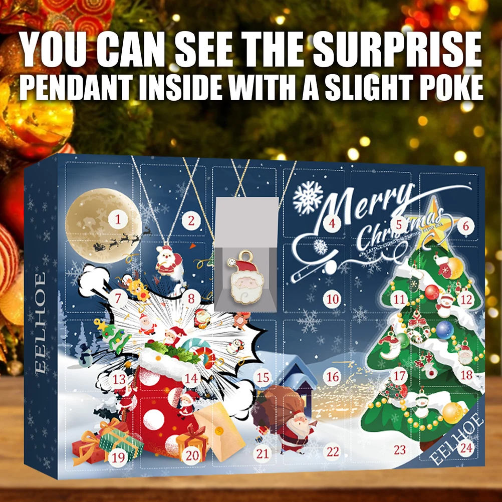 

Рождественские Подвески глухая коробка, рождественские украшения декоративное украшение-календарь, 24 шт.