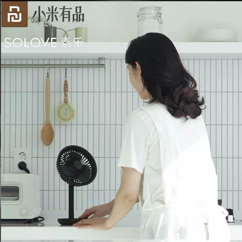 

Настольный вентилятор Xiaomi Youpin SOLOVE с регулируемой высотой и скоростью вращения на 60 градусов, 4000 мАч, Type-C, портативный вентилятор с аккумулят...