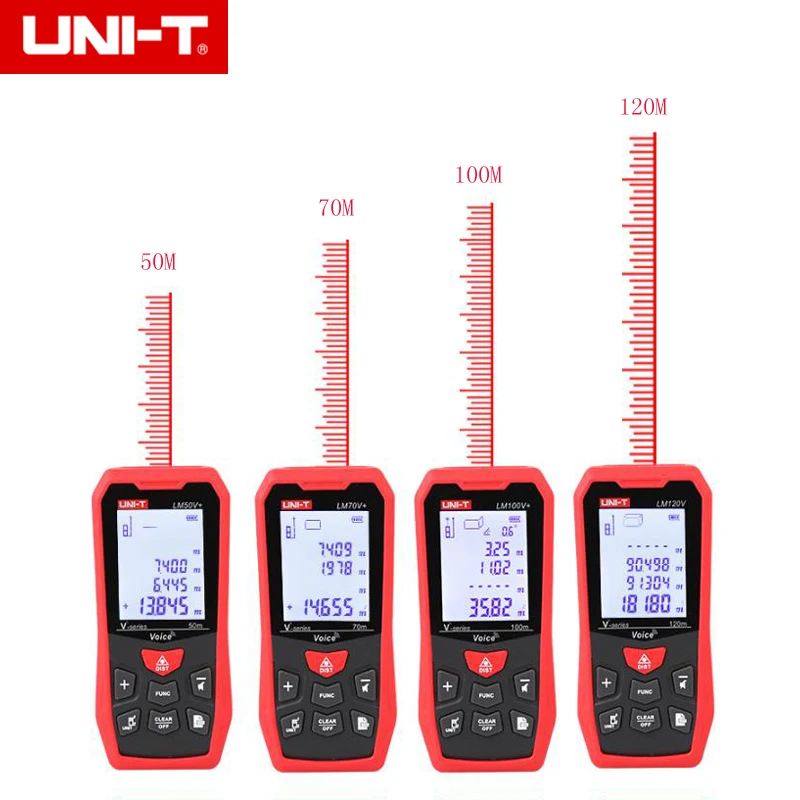 

UNI-T LM50V +/LM70V +/LM100V +/LM120V инфракрасный дальномер электронной линейкой