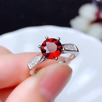 925 sterling silver vintage ruby diamond rings for women genuine jewelry wedding anniversary resizable rings gift wholesale