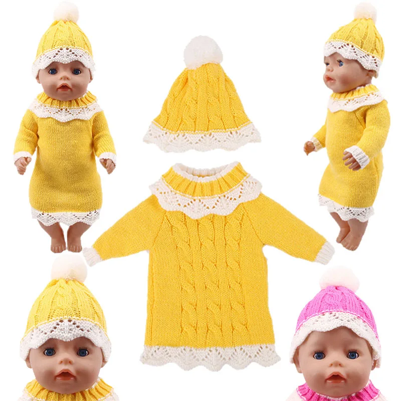 Кукла различных вязаный свитер Шапки подходит 18 дюймов американская кукла