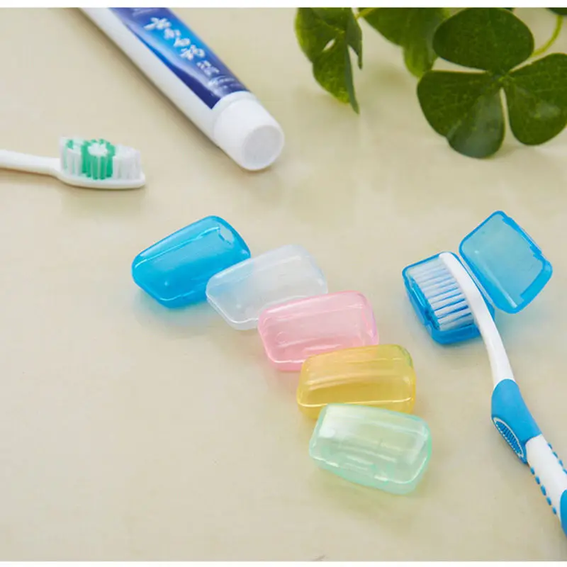 

1Set/5PCS Bathroom Sanitary Ware SuiteTravel Camping Protect Toothbrush Head Cleaner Cover Case Box Holder