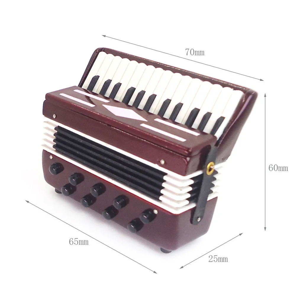 Simulation furniture toy 2019 TOP Miniature Accordion 1:12 Mini Dollhouse Instrument Cute Doll House 6.14 | Игрушки и хобби
