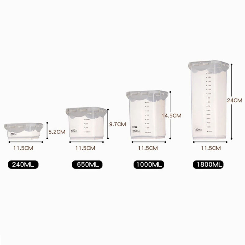 Kitchen Refrigerator Plastic Storage Box Double-Grid Covered Food Multi-Grain Sealed Jar Can New* | Дом и сад