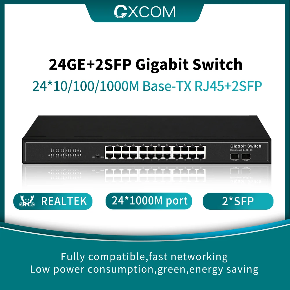 24 Порты и разъёмы гигабитный Ethernet коммутатор с 2 SFP 26 сетевой коммутатор|gigabit ethernet